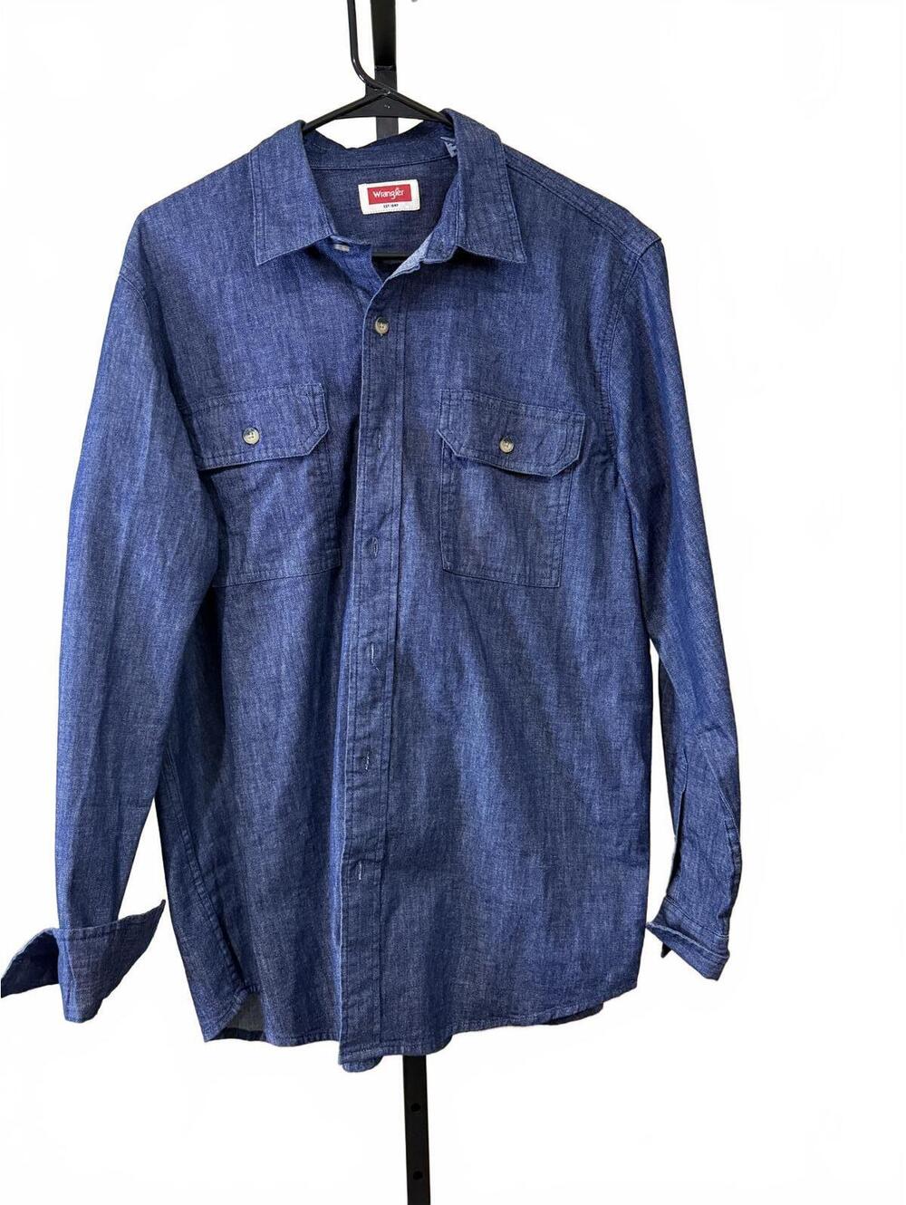 Wrangler Men's Long Sleeve Denim Shirt Medium